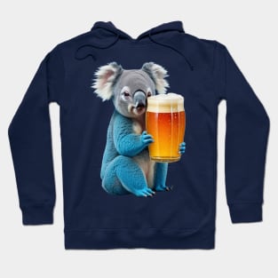 Cute Koala Bear With A Beer Mug Hoodie